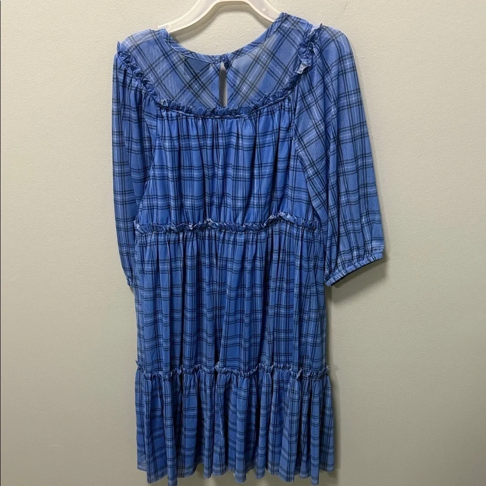Blue Checkered Kids Dress